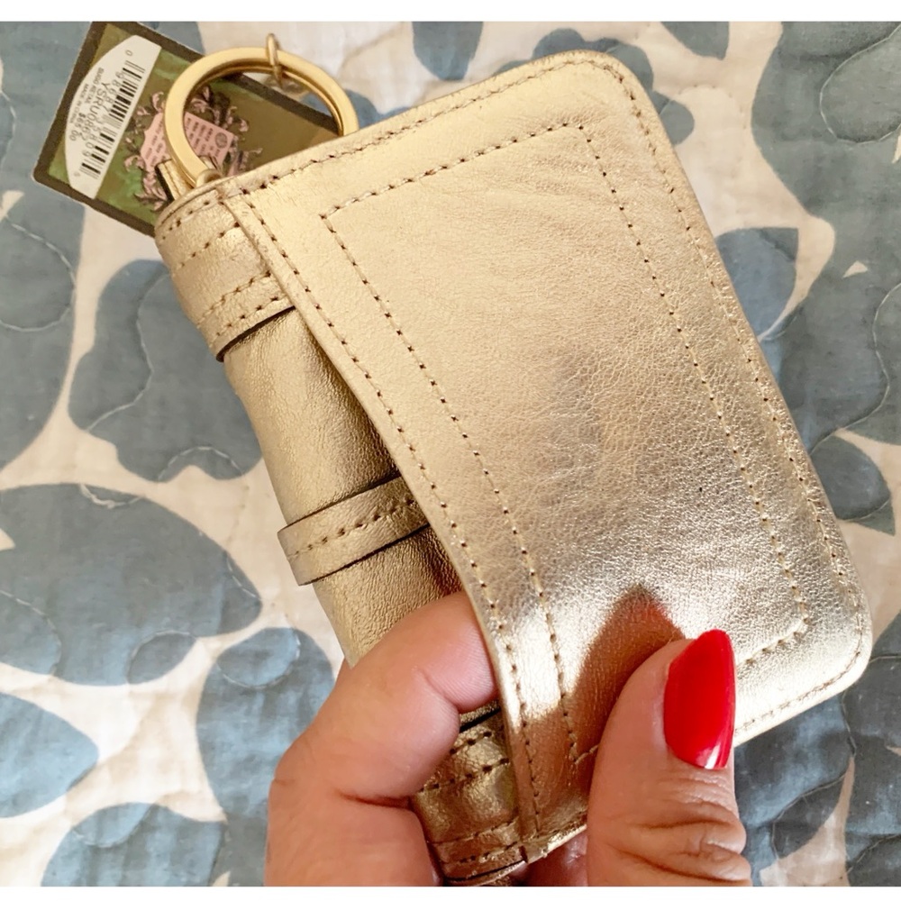 Juicy Couture Gold Leather Wallet with Crown Emblem - Picture 2 of 7